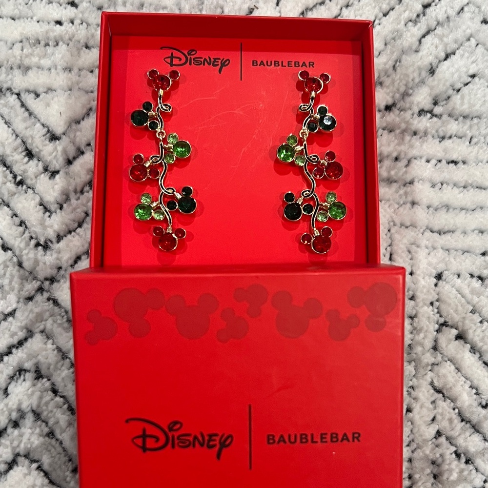 Disney x Baublebar Mickey Ears Cascading Ornament Boxed Earrings
